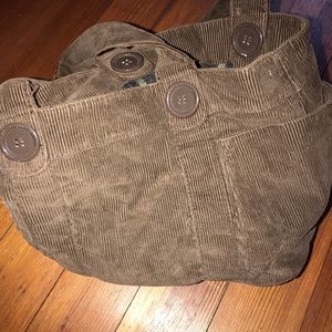 Corduroy reversible purse